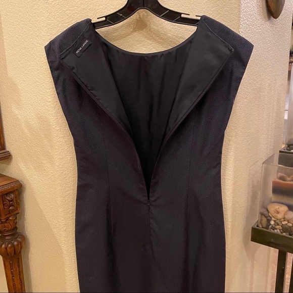RENA LANGE Navy Polka Dot Sleeveless Dress Size 6 - Picture 6 of 9